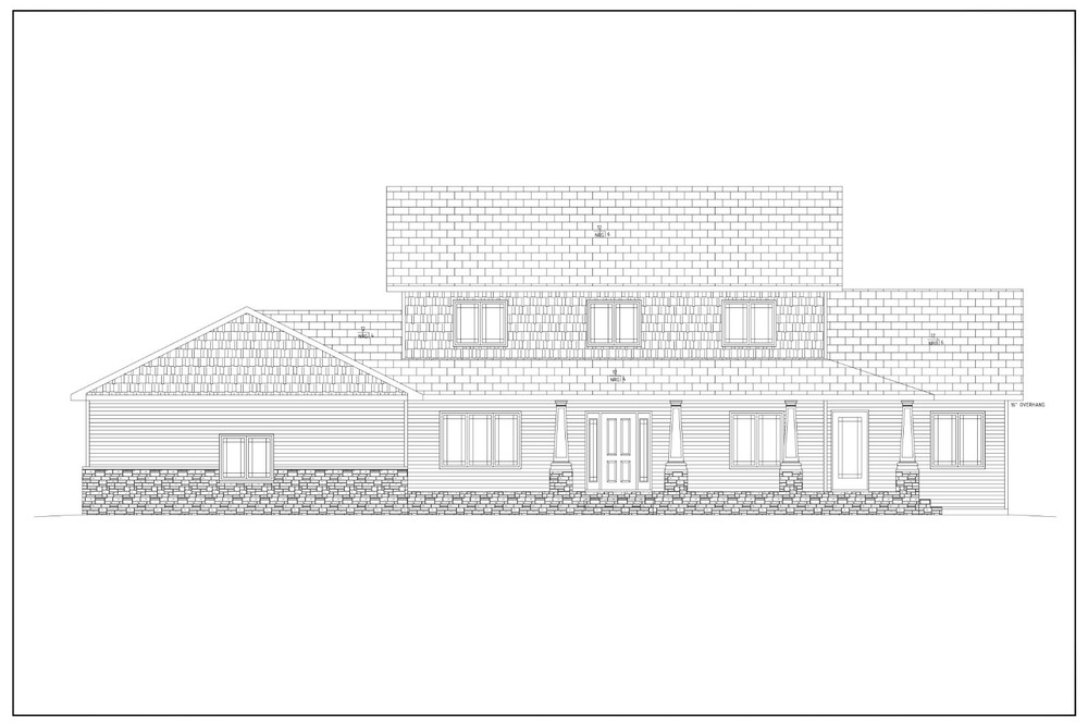 Large 2-Story Home Plan & a 3-stall Garage – 6 Bedroom 4 Bath & Master Suite