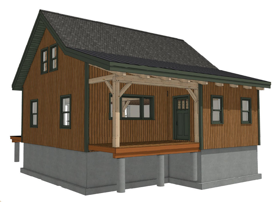24′ x 30′ Forest Ridge Cabin Timber Frame Plan Set