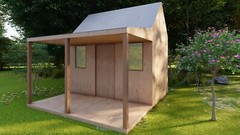 12’x8’ Tiny Cabin Shed Woodworking Plans – DIY Building Instructions