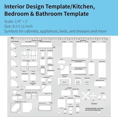 Architectural Templates, House Plan, Interior Design and Furniture Template, Dra