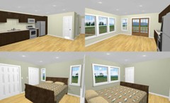 36×42 Apartment with 1-Car 1-RV Garage — PDF Floor Plan — 961 sqft — Model 2D