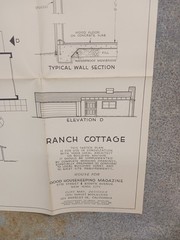 VTG 1950s Ranch Cottage Good Housekeeping Floor Plan MCM Cliff May Mid Century