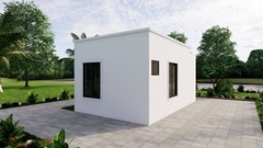13×20 Feet Small House Plan 4×6 Meter 1 Bed 1 Bath Hidden Roof PDF +A4 Hard Copy
