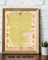 Philmont Scout Ranch New Mexico c1960 Vintage Topographic Map Wall Art