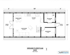 20′ x 28′ Modern A-Frame Cabin Architectural Plans Blueprint PDF Download