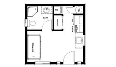 ADU/ TINY HOME 256 SQ.FT. WITH CRAWL SPACE, SLAB AND PIER FOUNDATION OPTIONS