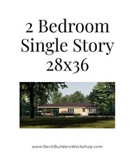 Tiny Home Plans – 2 Bedroom Single Story 28×36 1008sqft + Garage