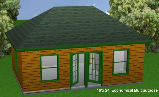 16x24EM Cabin Plans Package, Blueprints, Material List
