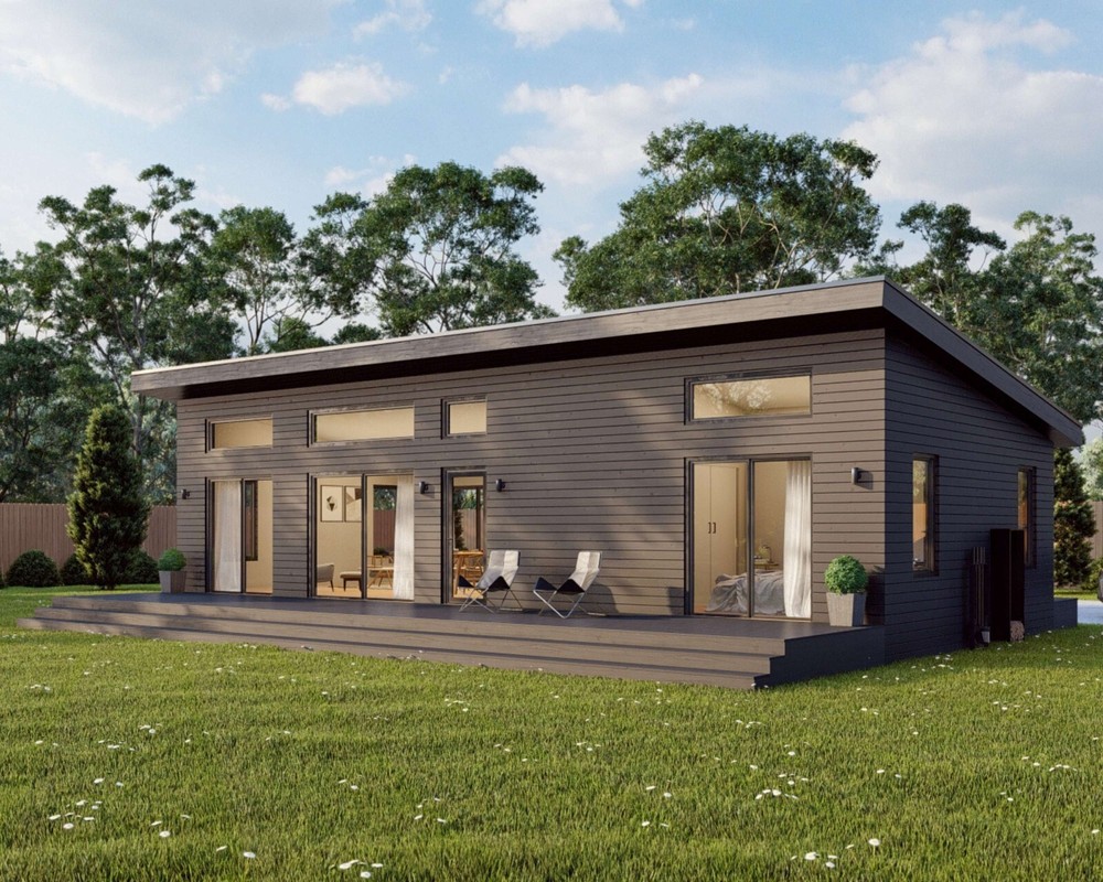 Modern Cabin House, 20′ x 44′, 880 Sq Ft, Tiny House, Architectural Plans