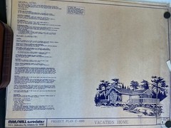 COMPLETE 8 + Sheet VINTAGE A-Frame Cabin Blueprints National Plan RARE