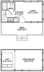 20×10 Tiny House — 266 sq ft — PDF Floor Plan — Model 1B