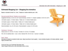 Complete plans + Assembly Manual to make an Adirondack chair from scratch – pdf
