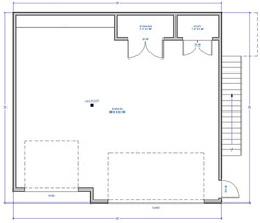 Triple Car / 3 Car Garage Plan / Architectural Blueprints – 34 x 27