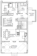 29’x44’ 3 Bed, 3 Bath Premium Barnhouse Architectural Build Plans PDF.