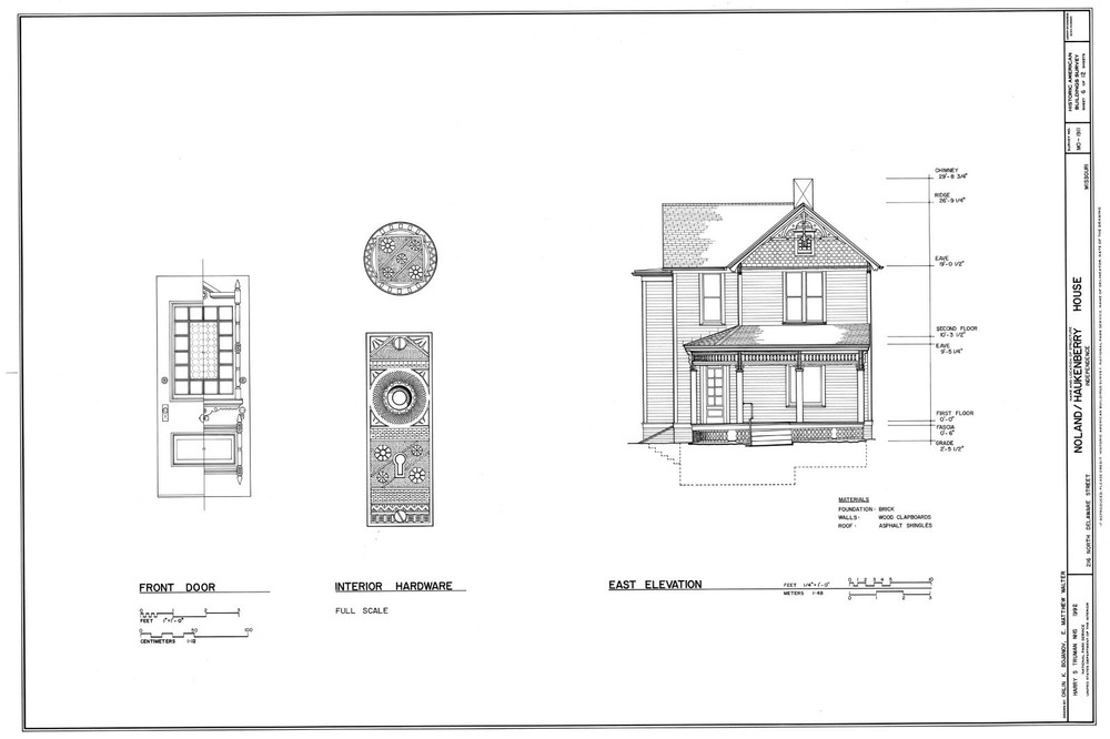 Victorian style home, wrap-around porch, 3 bedrooms, architectural prints