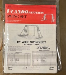 UCANDO U00300 12’ Wide Swing Set W/Monkey Bars Plans Rebagged With Material List