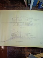 Vintage 1963 Blueprints Mid Century House Professional Architect of Renown Lot 1