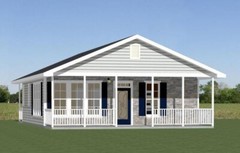 28×32 House — 2 Bedroom 1 Bath — 895 sq ft — PDF Floor Plan — Model 1D