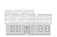 HOUSE PLANS HALF CAPE STYLE PLAN 1100 SF 2BR-2B- 1/2CAPE STYLE HOUSE PLANS #2716