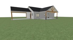 Custom 2 Bedroom 2 Bath House Plans 1305 sqft / Plan #2203