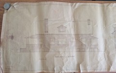 Original Vintage Architectural Drawings MCM Home Bungalow Elevation Plans