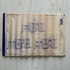 2-Story Colonial Gable-Front House 3 Bed 2.5 Bath 14page ORIGINAL Blueprint 1994