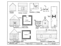 Architectural Home Plans, Prestwould Virginia Plantation Mansion w/ cottages