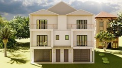 40’x55′ Duplex Plans: 4304 Sqft, 2 Units w/Garages, Elevators & Balconies