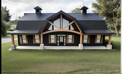 2400 Sqft Modern Barndominium 4bd/2.5ba – Construction Plans – PDF