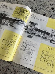 Vintage 1970 MCM Custom Large Ranch Homes Plans Design Catalog Atomic Blueprint