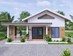 20×30 Small House Plan 6×9 Meter 2 Bed 1 Bath Gable Roof (PDF &A4 Hard Copy)