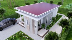 15×30 Feet Small House Plan 4.5×9 Meter 1 Bed 1 Bath Shed Roof (A4 Hard Copy)