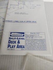 VTG 1996 Garlinghouse Split Level Deck 14′ Play Area Project Plan blueprints FYI