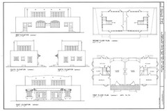 Small Home Designs, Mission Style Bungalows, stucco, PRINTED architectural plans