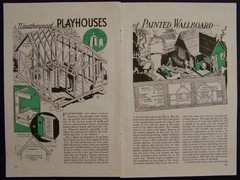 English Cottage PLAYHOUSE 1934 How-To build PLANS 10×12