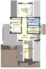 41’x66’ 4 Bedroom, 3 Baths Modern A-Frame Cabin Architecture Plans PDF Download.