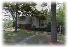 Mid-Century Modern home, stucco brick glass block, architectural PRINTED plans