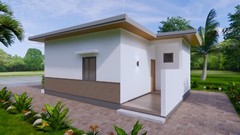 20×33 Feet Small House Plan 6×10 Meter 2 Bed 1 Bath Shed Roof (A4 Hard Copy)