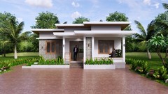 30×30 Feet Small House Plan 9×9 Meter 3 Beds 2 Bath Shed Roof PDF (A4 Hard Copy)