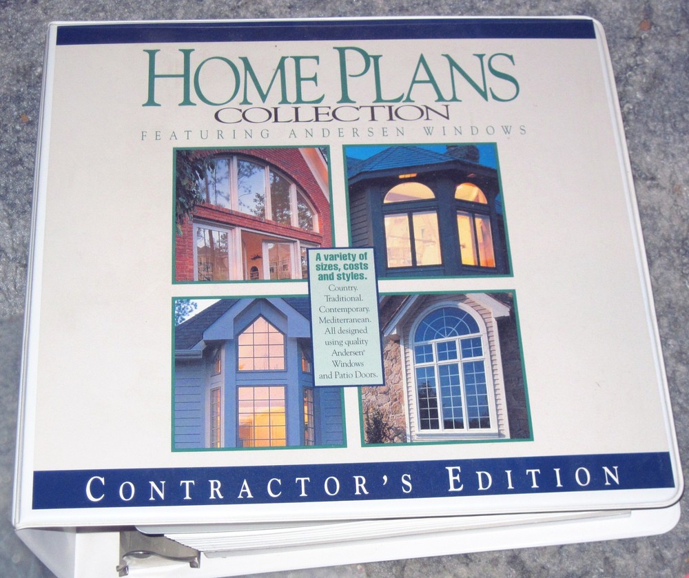 1995 Binder Book of Home Plans Featuring Andersen Windows Contractor’s Edition