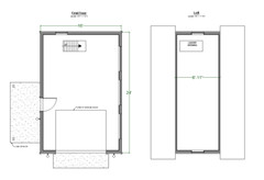 Single Garage Architectural Plan with Loft, 16’x24′ Traditional Garage Blueprint