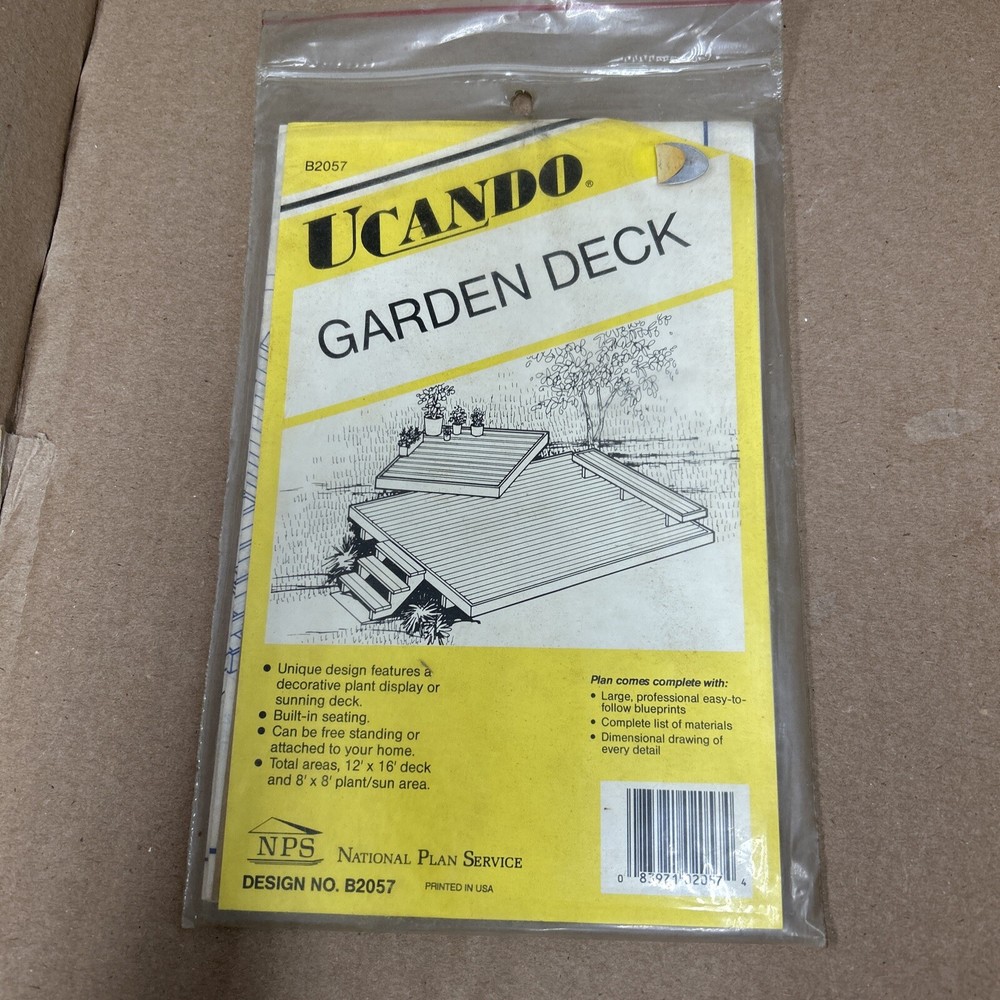 Ucando Garden Deck Building Plans NPS B2057