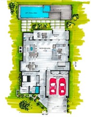 BLUEPRINTS CONTEMPORARY TWO STORY HOUSE PLAN ARCHUP #108