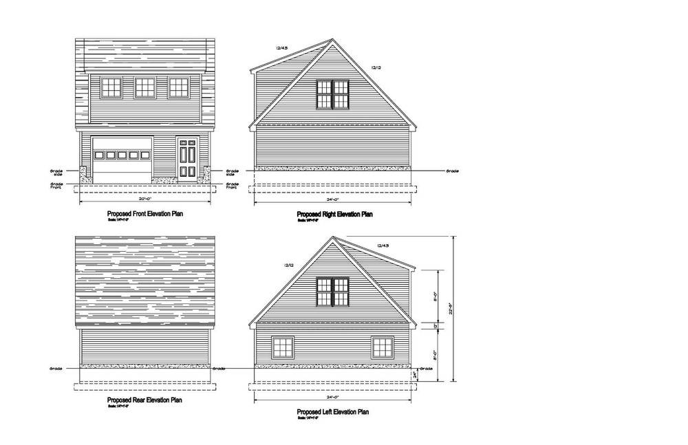 20’X24′- 24’X20′ TWO CAR GARAGE PLANS GABLE DORM ROOF GARAGE PLAN 18-2024GBL-5