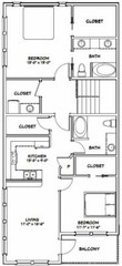 44×48 Apartment with 2-Car 1-RV Garage – PDF FloorPlan – 1,645 sqft – Model 5O