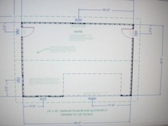 PERMIT READY 24′ X 30′ GARAGE PLAN DRAWN TO SCALE BLUEPRINTS AND MATERIALS LIST