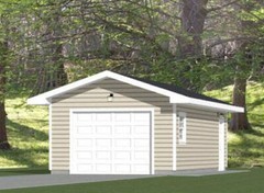 14×30 1-Car Garage — 420 sq ft — PDF Floor Plan — Model 1A