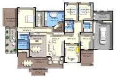 90’x55’ 3 Bed, 2 Bath, Garage, Porch, Architectural House Plans PDF Download.
