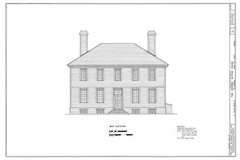 Traditional Brick House, Colonial Williamsburg architectural PRINTED PLANS