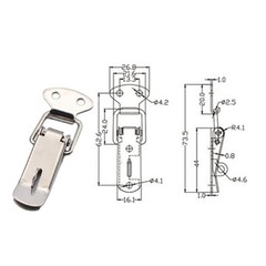 Keep Your Cabinets Secure with 4 Spring Loaded Stainless Steel Latch Clips